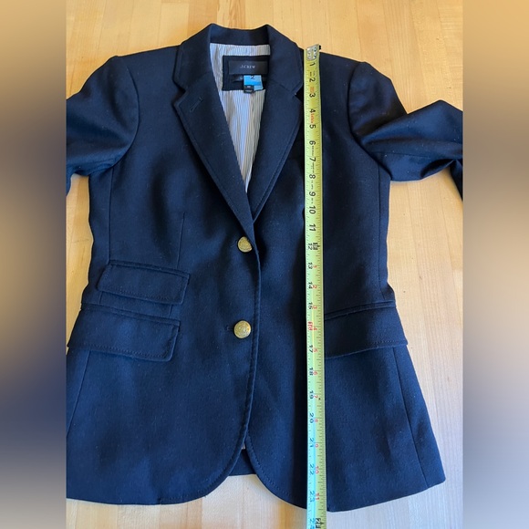 J. CREW Wool Iconic Schoolboy Blazer Black Size 00 - Picture 8 of 12